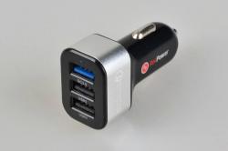 Зарядное устройство от прикуривателя 3 USB "Быстрая Зарядка"
