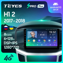 Штатная магнитола Teyes SPRO+ для Hyundai H1 2 2017-2018 на Android 10