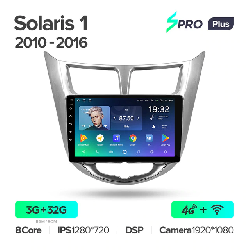 Штатная магнитола Teyes SPRO+ для Hyundai Solaris 1 2010-2016 на Android 10 4G+WiFi 3Gb + 32Gb
