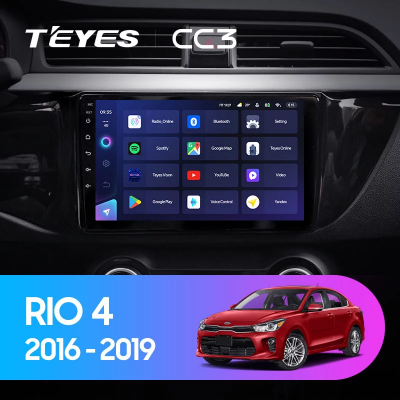 Штатная магнитола Teyes CC3 для KIA Rio 4 2016-2019 на Android 10