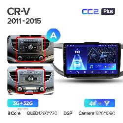 Штатная магнитола Teyes CC2PLUS для Honda CRV CR-V 4 RM RE 2011-2014 на Android 10 A 4G+WiFi 3Gb + 32Gb