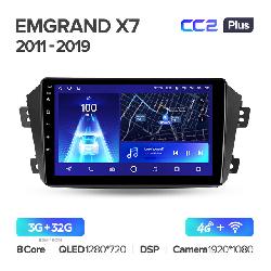 Штатная магнитола Teyes CC2PLUS для Geely Emgrand X7 1 GX7 EX7 2011 - 2019 на Android 10 4G+WiFi 3Gb + 32Gb