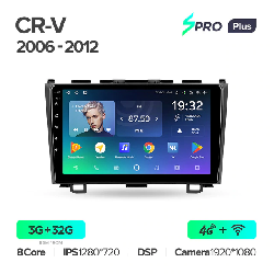 Штатная магнитола Teyes SPRO+ для Honda CRV CR-V 3 RE 2006-2012 на Android 10 4G+WiFi 3Gb + 32Gb